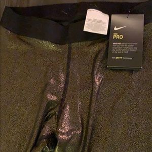 NIKE GLITTER AND BLACK LEGGINGS